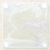 Dessous-de-verre En Verre Glace et vert (Dos)