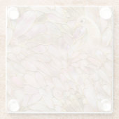 Dessous-de-verre En Verre Glam Gold Chic Pink Peacock (Dos)