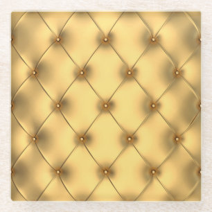 Dessous-de-verre En Verre Glamour D'Or : Décor Luxueux.