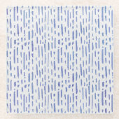 Dessous-de-verre En Verre Glass Coaster - Blue Pattern (Devant)