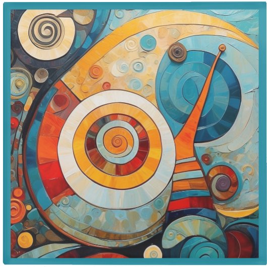 Dessous-de-verre En Verre Glass COASTER - Swirls, Twirls, and Circles