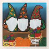 DESSOUS-DE-VERRE EN VERRE GNOME               (Devant)