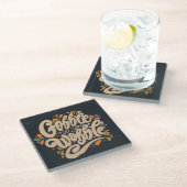 Dessous-de-verre En Verre Gobble jusqu'à ce que vous tournez (Incliné)