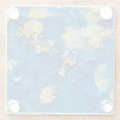 Dessous-de-verre En Verre Gold Blue luxe (Dos)