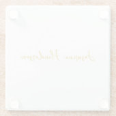 Dessous-de-verre En Verre Gold Color Calligraphy Professional (Dos)