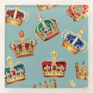 Dessous-de-verre En Verre Golden Crown Baroque Mode Texture