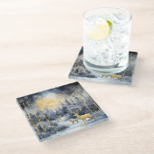 Dessous-de-verre En Verre Golden Deer (Incliné)