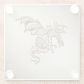 Dessous-de-verre En Verre Golden Dragon (Dos)