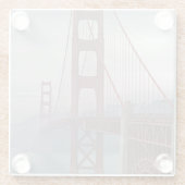 Dessous-de-verre En Verre Golden gate bridge en brume (Dos)