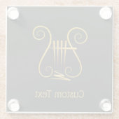 Dessous-de-verre En Verre Golden lyre (Dos)