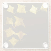 Dessous-de-verre En Verre Golden Stingray (Dos)
