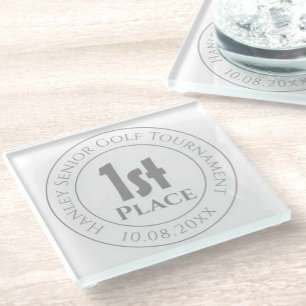 Dessous-de-verre En Verre Golf Club Concours 1er Prix Trophée