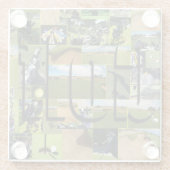 Dessous-de-verre En Verre Golf Collage (Dos)