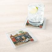 Dessous-de-verre En Verre Gonflage du jouet de plage (Incliné)