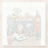 Dessous-de-verre En Verre Gonflage du jouet de plage (Dos)