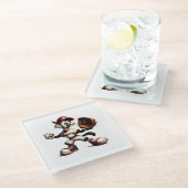 Dessous-de-verre En Verre Goofy Cat Baseball Pitcher Monte (Incliné)