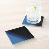 Dessous-de-verre En Verre Gradient bleu et noir (Incliné)