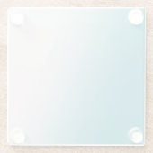 Dessous-de-verre En Verre Gradient turquoise et blanc (Dos)