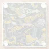 Dessous-de-verre En Verre Graffiti urbain Motif de rue (Dos)