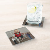 DESSOUS-DE-VERRE EN VERRE GRAHAM AVEC ANNIE SUE & NED, (Incliné)