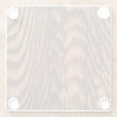 Dessous-de-verre En Verre grain de bois macro (Dos)