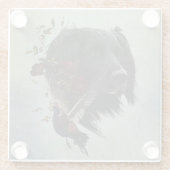 Dessous-de-verre En Verre Grand Munsterlander avec faisan (Dos)