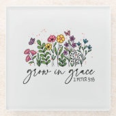 Dessous-de-verre En Verre Grandir en grâce (Devant)