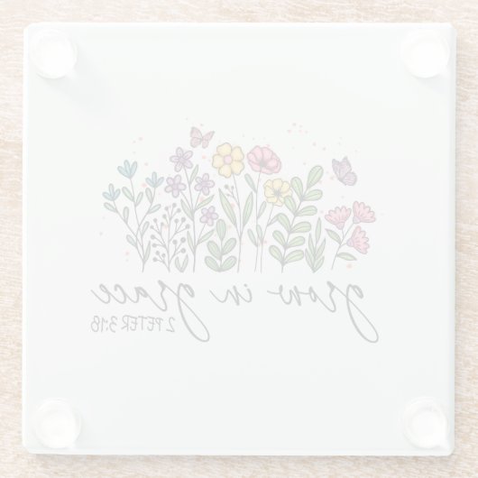 Dessous-de-verre En Verre Grandir en grâce (Dos)