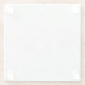 Dessous-de-verre En Verre Granit gris Brown Quartz Pierre Marbre naturel (Dos)