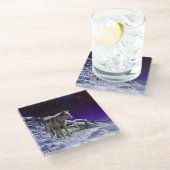 Dessous-de-verre En Verre Gray Wolves (Incliné)