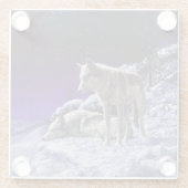 Dessous-de-verre En Verre Gray Wolves (Dos)