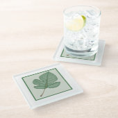 Dessous-de-verre En Verre Green leaf (Incliné)