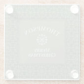 Dessous-de-verre En Verre Green Russe Snowflake Fête de Noël (Dos)