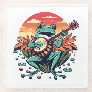 Dessous-de-verre En Verre Grenouille banjo
