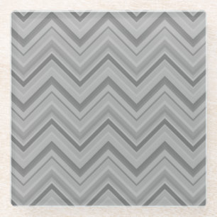 Dessous-de-verre En Verre Grey stripes zigzag