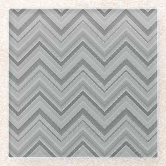 Dessous-de-verre En Verre Grey stripes zigzag (Devant)