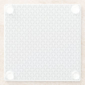 Dessous-de-verre En Verre Gris avec rose (Dos)