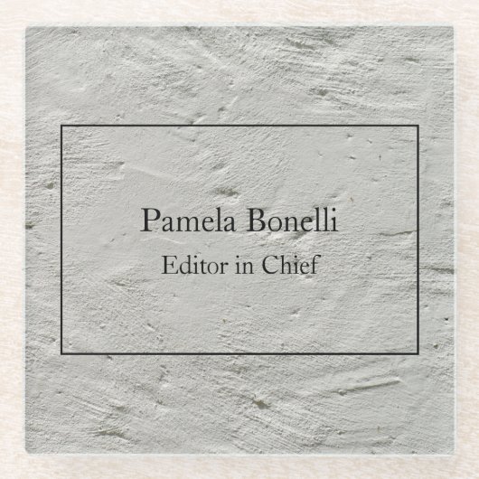 Dessous-de-verre En Verre Gris Mur Professionnel Unique Classique Simple (Devant)