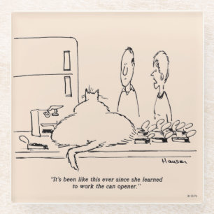 Dessous-de-verre En Verre Gros chat