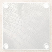 Dessous-de-verre En Verre Gros plan en cuir élégant : Motif texturé (Dos)