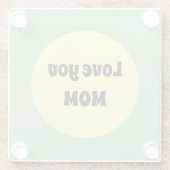 Dessous-de-verre En Verre Gros point jaune (Dos)