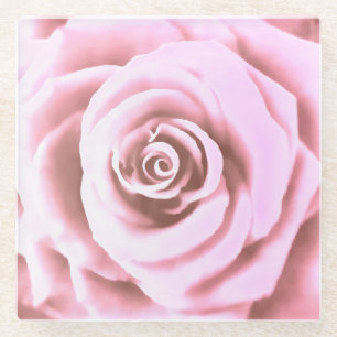 Dessous-de-verre En Verre Grosse rose pâle
