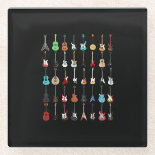 Dessous-de-verre En Verre Guitariste Guitare instrument de musique Rock et R