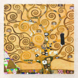 Dessous-de-verre En Verre Gustav Klimt Arbre de Vie