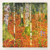 Dessous-de-verre En Verre Gustav Klimt Birch Trees (Devant)