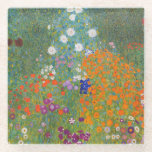 Dessous-de-verre En Verre Gustav Klimt Fleur Jardin Cottage Nature<br><div class="desc">Un beau tableau de jardin - c'est un tableau classique de Gustav Klimt,  appelé Cottage Garden,  ou Bauergarten,  1907,  qui est un gros plan d'un jardin fleuri,  un tableau floral coloré.</div>