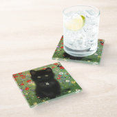 Dessous-de-verre En Verre Gustav Klimt Kitten (Incliné)