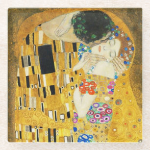 Dessous-de-verre En Verre Gustav Klimt The Kiss Vintage