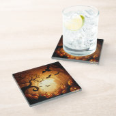 Dessous-de-verre En Verre Halloween/chauve-souris/Citrouille/automne (Incliné)