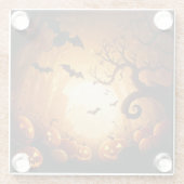 Dessous-de-verre En Verre Halloween/chauve-souris/Citrouille/automne (Dos)